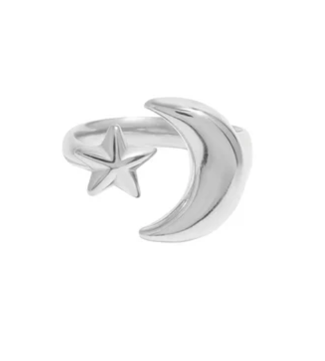 Anillo luna estrella