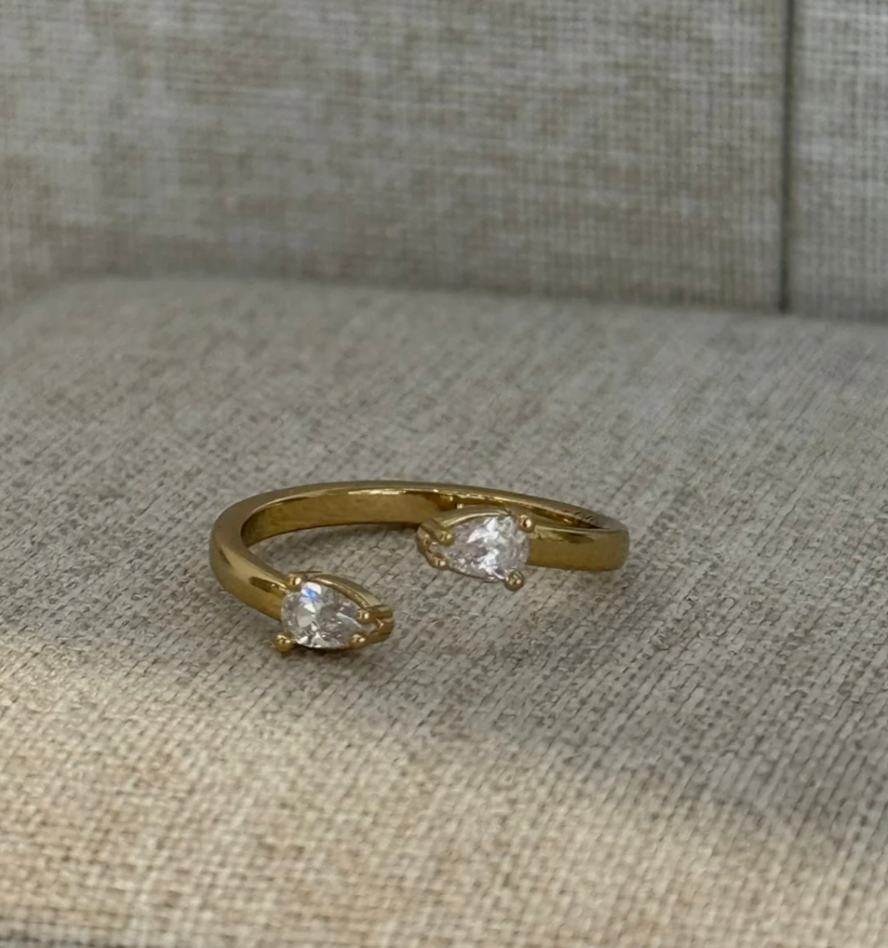 Anillo Zirconias Gota