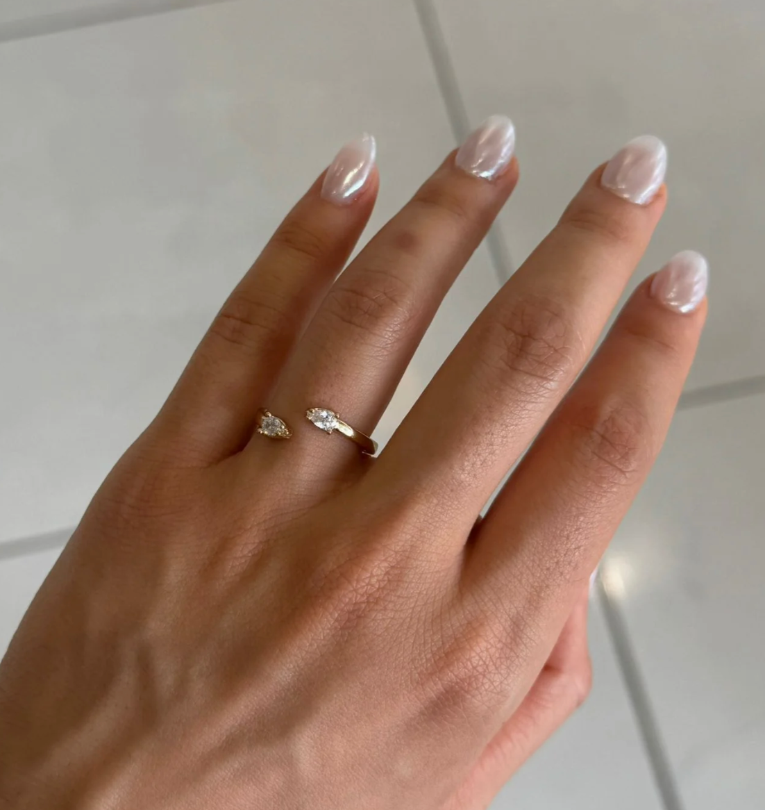 Anillo Zirconias Gota