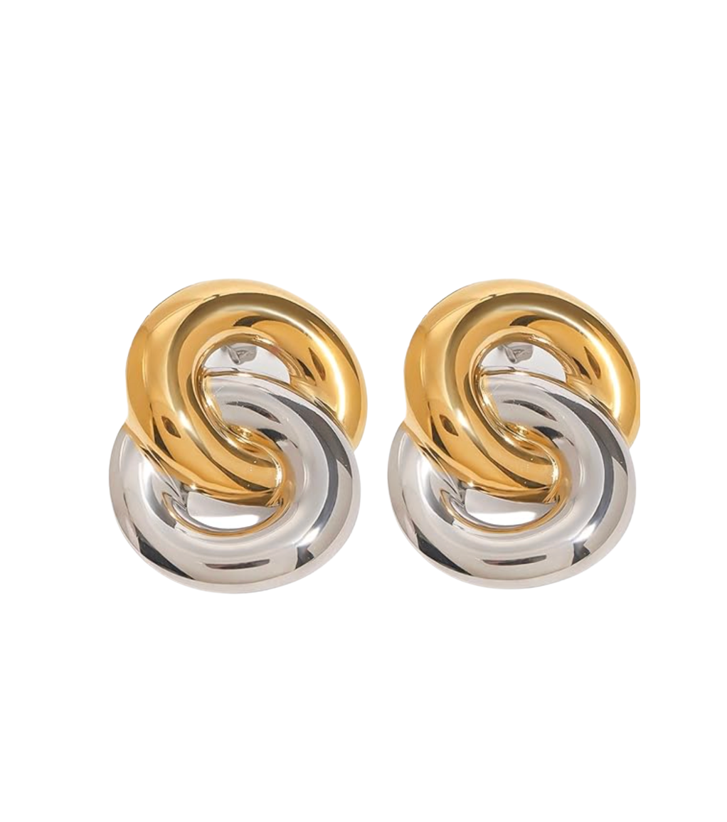 Arete Doble bicolor