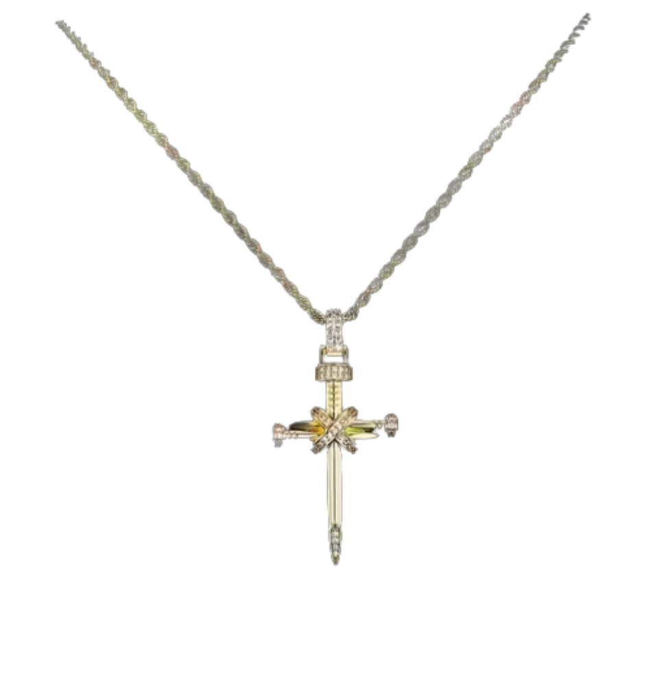 Collar cruz clavo nudo