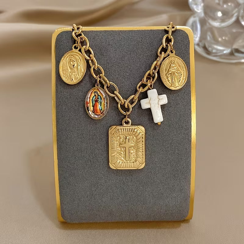 Collar Charms Religiosos