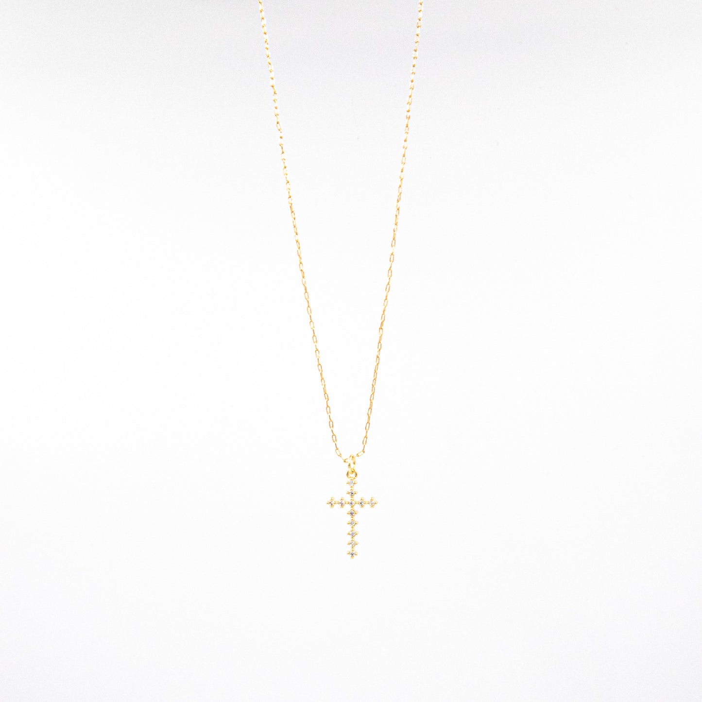 Collar Cruz con zirconias