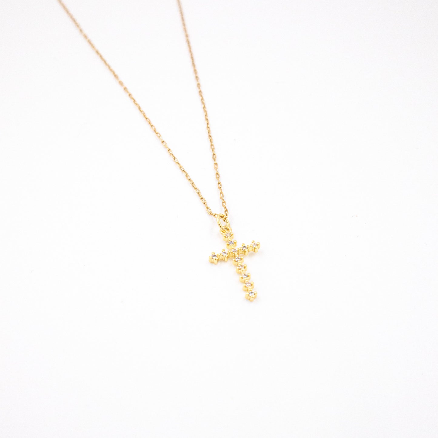 Collar Cruz con zirconias