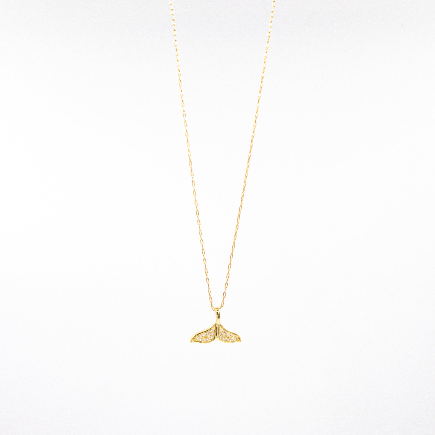 Collar cola de sirena grande con zirconia