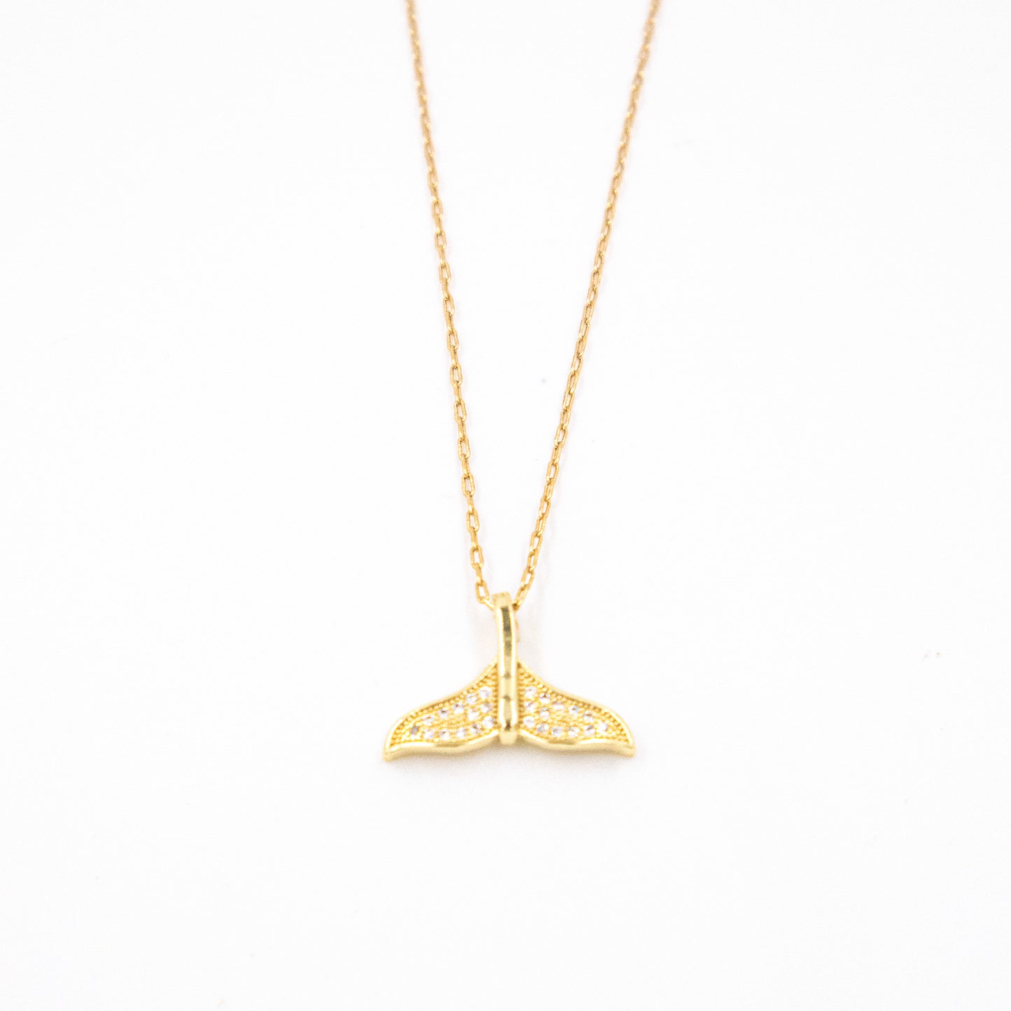Collar cola de sirena grande con zirconia