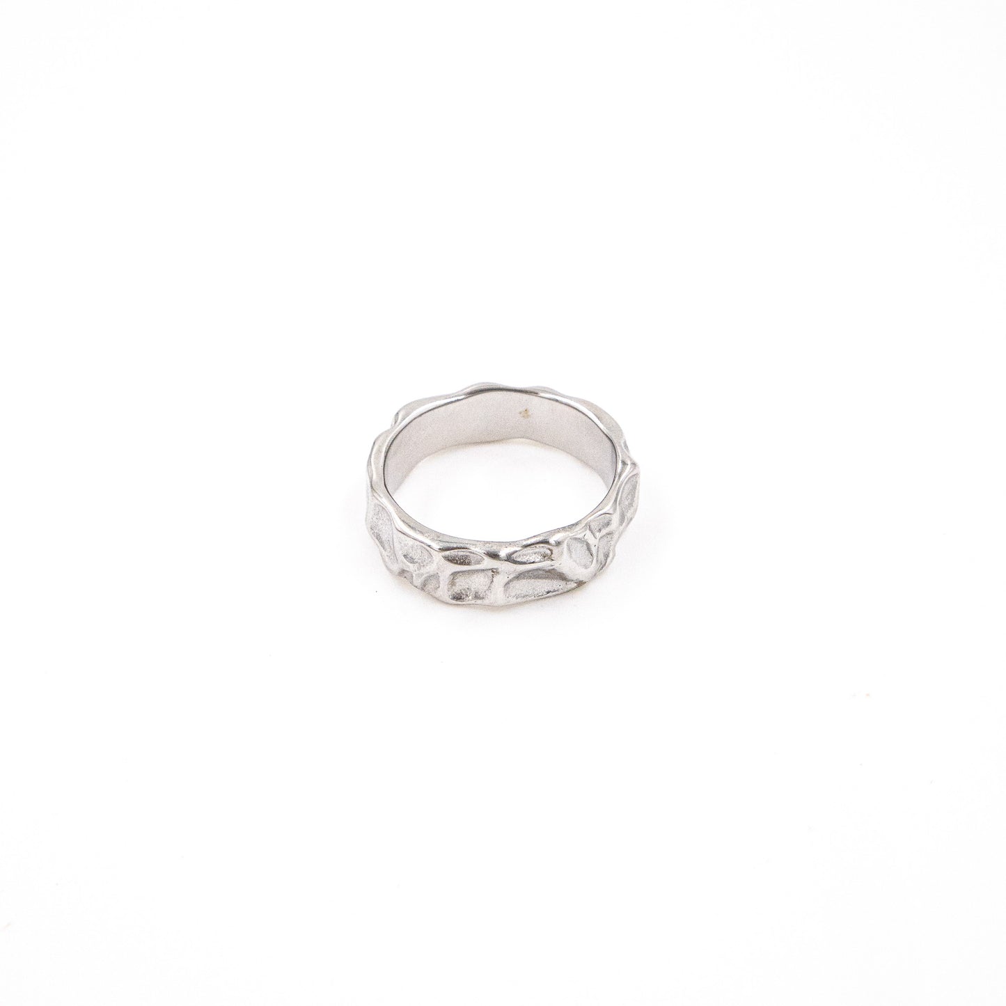 Anillo Moon Floor Plateado