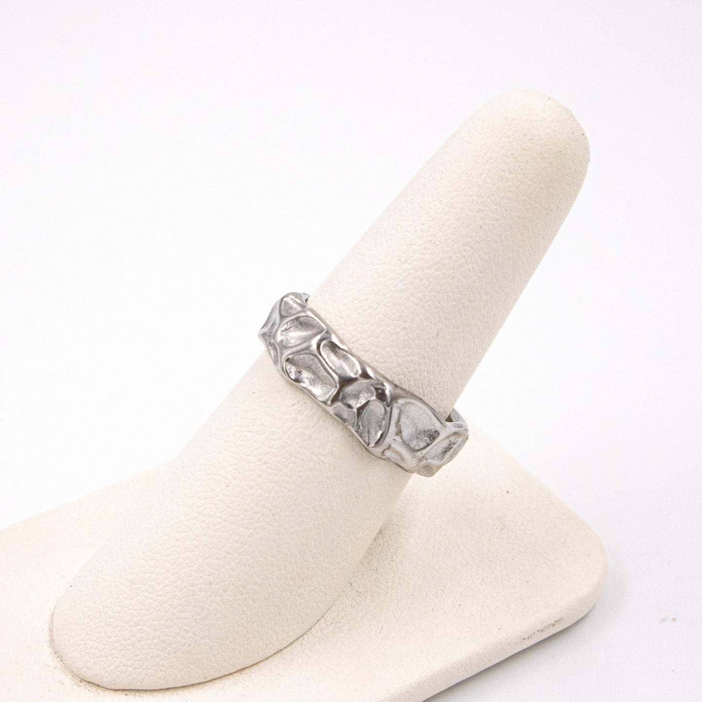 Anillo Moon Floor Plateado