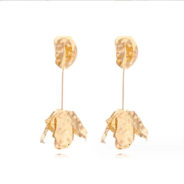 Aretes Tulipan Dorados