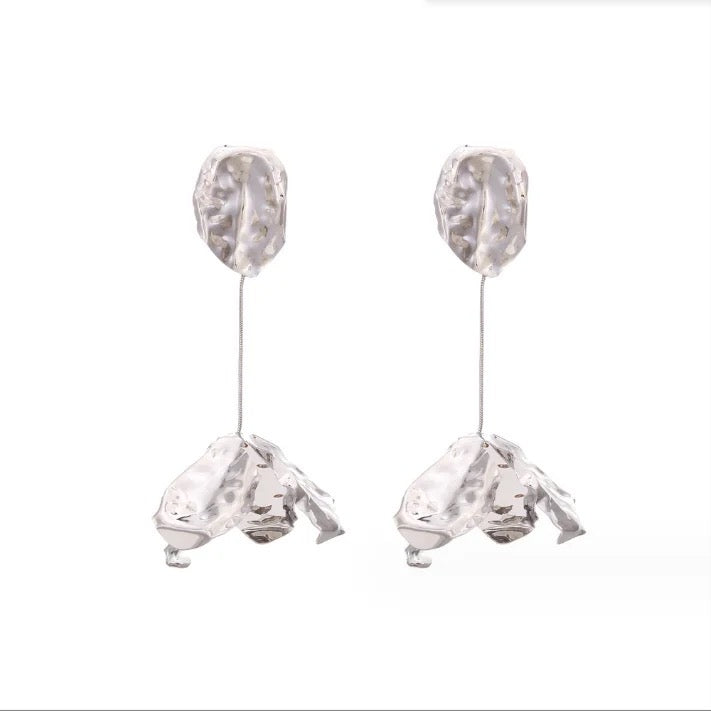Aretes Tulipan Plateados