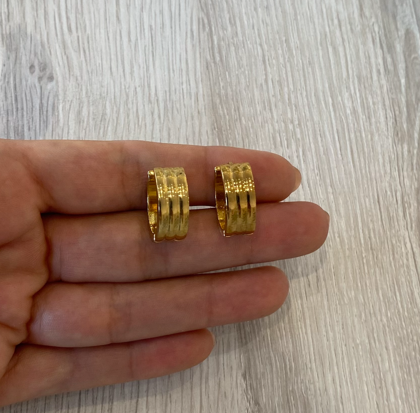 Arracadas Triple Linea Medianas