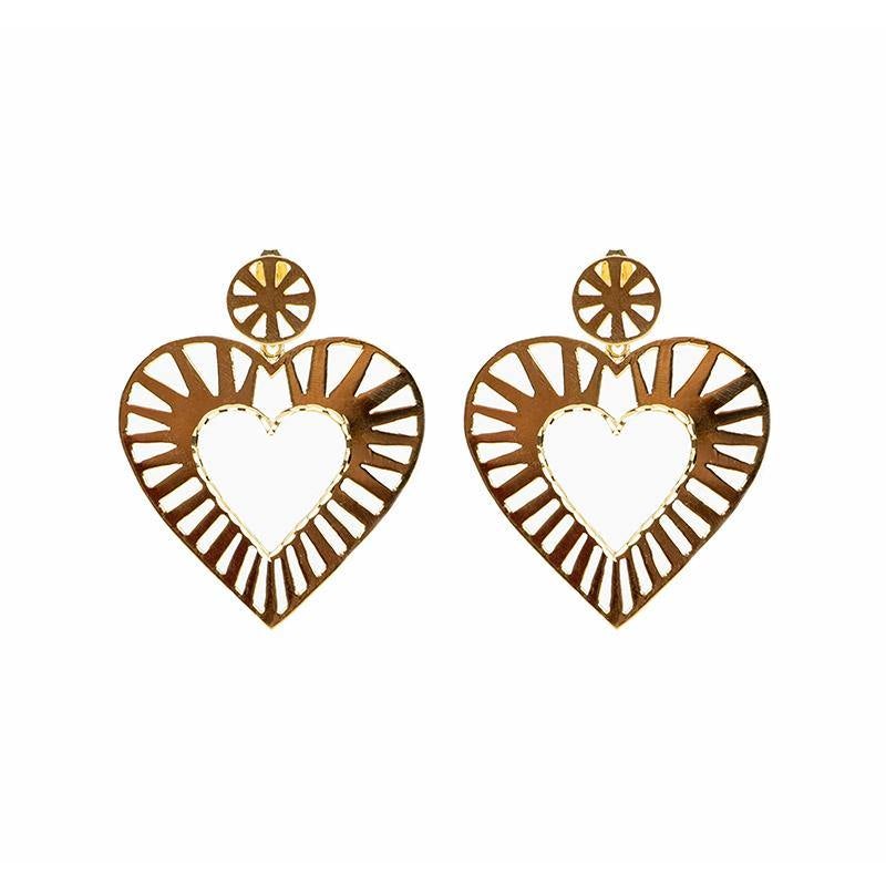 Aretes Corazón Calado