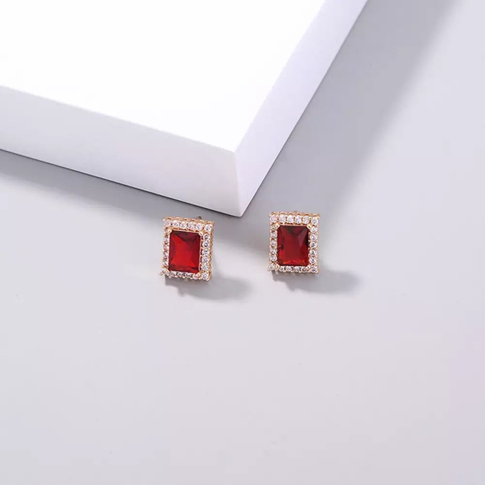 Aretes Rubí