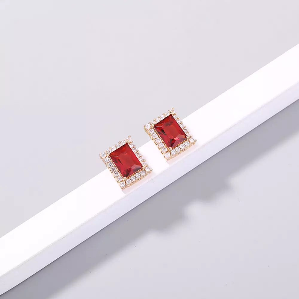 Aretes Rubí