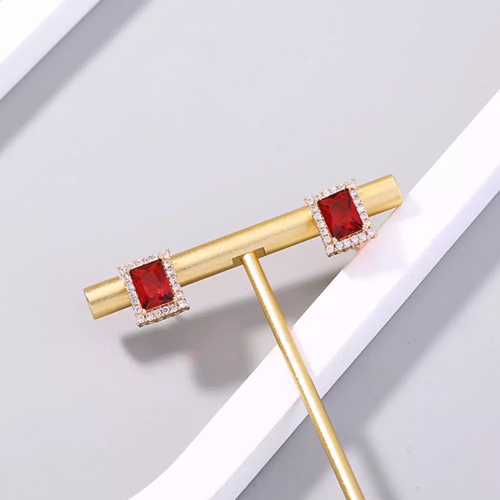 Aretes Rubí