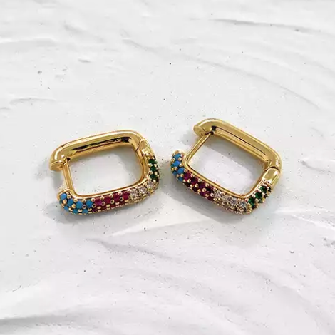Eslabón dorado con zirconias