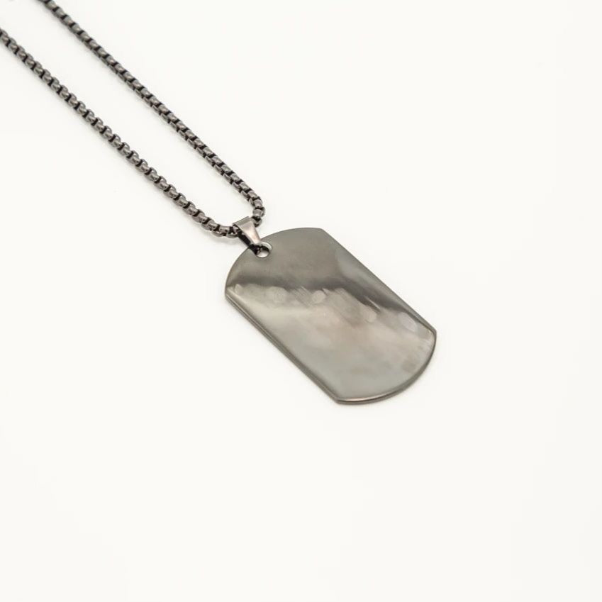 Collar Placa ID Lisa