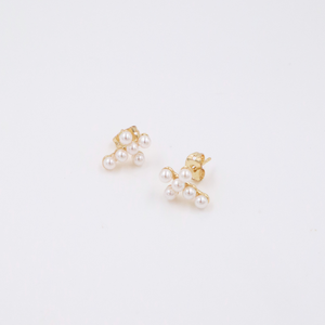 Aretes Cruz Perlas