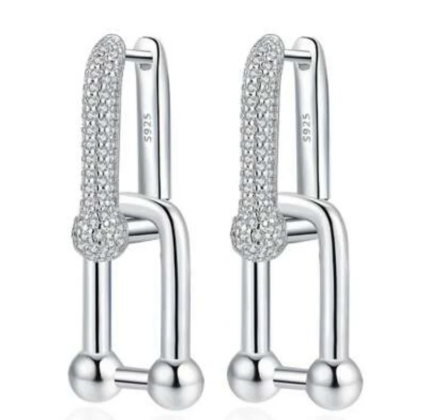 Arete Cuadro Perla Laminado