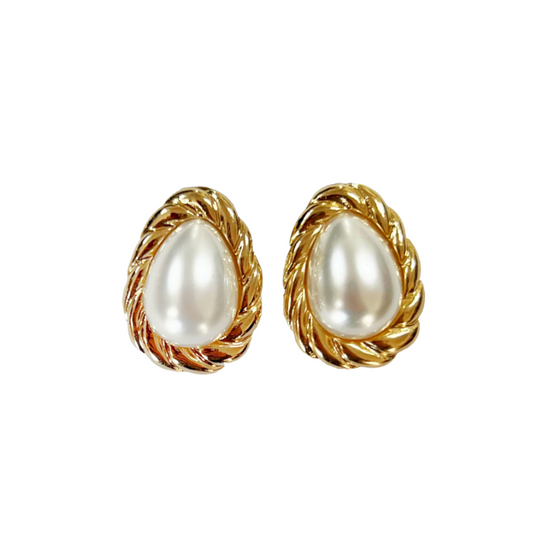 Arete Perla Trenza
