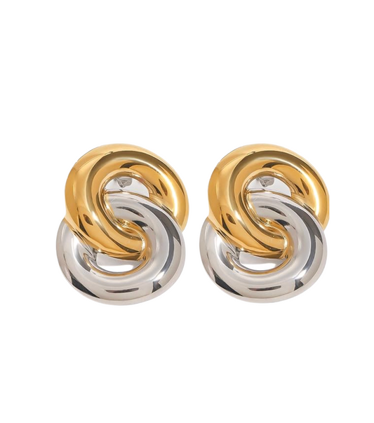 Arete Doble bicolor