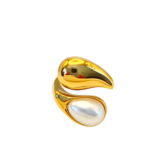 Anillo gota perla