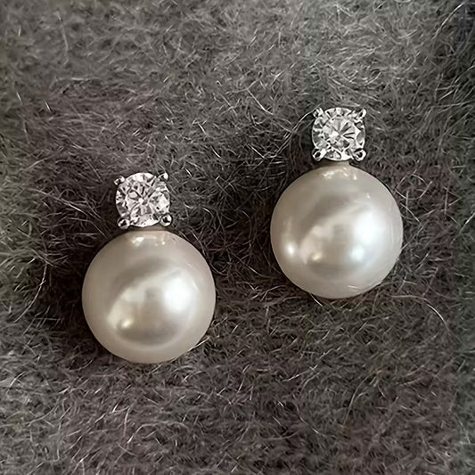 Aretes Perla Cristal