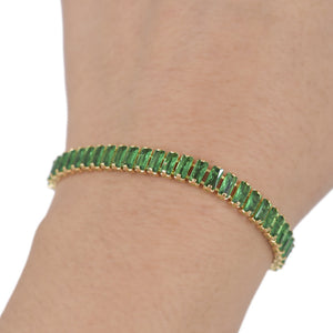 Pulsera Baguette Esmeralda