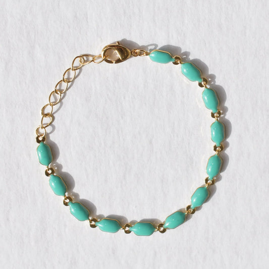 Pulsera Esmaltado Turquesa
