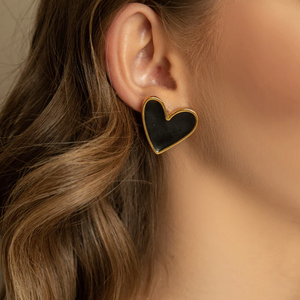 Aretes Corazón Esmaltado