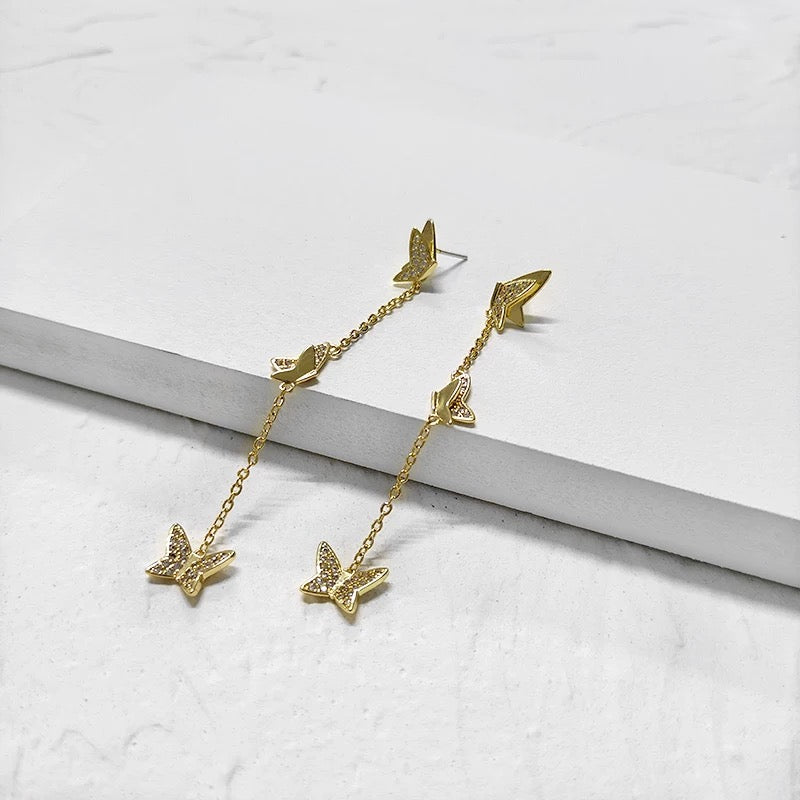 Aretes Mariposa Largos
