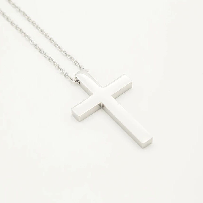 Collar Cruz Titanio